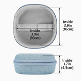 Geekria Shield Speaker Case Compatible with Bose SoundLink Micro II, Replacement Hard Shell Portable Protective Travel Carrying Bag with Cable Storage, Keychain Hook (Blue)