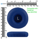 Geekria QuickFit Leatherette Replacement Ear Pads for JBL T600BTNC, Tune 600BTNC Headphones Ear Cushions, Headset Earpads, Ear Cups Cover Repair Parts (Blue)