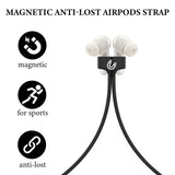 Geekria 2 Pack Earbuds Magnetic Anti-Lost Strap Compatible with Soundcore by Anker Liberty 4 Pro, P40i, Liberty 4 NC Soft Silicone Earphones Lanyard, Headphones Neck Rope Cord (Black)