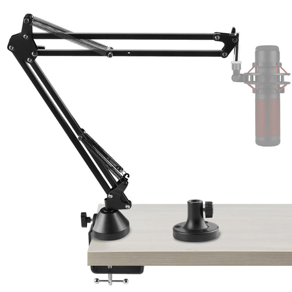 Geekria for Creators Microphone Arm Compatible with HyperX QuadCast, QuadCast S, SoloCast Mic Boom Arm with Table Flange Mount Adapter, Suspension Stand, Desk Mount Holder