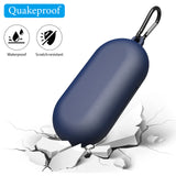 Geekria Silicone Case Cover Compatible with Soundcore by Anker V30i True Wireless Earbuds, Protective Earphones Skin Cover with Keychain Hook, Charging Port Accessible (Blue)