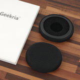 Geekria Mesh Fabric Replacement Ear Pads Compatible with Logitech H800 Wireless Headphones Ear Cushions, Repair Parts (Black)