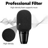 Geekria for Creators Foam Windscreen Compatible with Shure SM7B, PGA27, SM27 Microphone Antipop Foam Cover, Mic Wind Cover, Sponge Foam Filter (Black / 2 Pack)