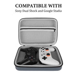 Geekria Two Controllers Travel Carrying Bag Compatible with Sony PS5/PS4, Google Stadia with Internal Mesh Pocket Room for Cable Cord and Accessories