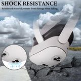 Geekria VR Lens Cover & Cleaning Kit for Meta Quest 3S, Anti-Drop Camera Protector Set, Dustproof & Anti-Scratch VR Headset Accessories (6PCS, White)