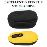 Geekria Mouse Carrying Case, Hard Shell Protective Travel Bag Wireless Mouse Storage Bag, Compatible with Logitech POP Mouse (Blast Yellow)