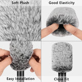 Geekria for Creators Furry Windscreen for 0.8'' (20mm) Diameter Shotgun Microphone, Mic DeadCat Wind Cover Muff, Windbuster, Windjammer, Fluff Cover Windshield Compatible with Rode (8cm / 2 Pack)
