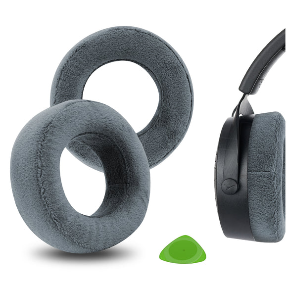Geekria Comfort Extra Thick Velour Replacement Ear Pads for Beyerdynamic DT 700 PRO X, DT 900 PRO X Headphones Ear Cushions, Headset Earpads, Ear Cups Cover Repair Parts (Grey)