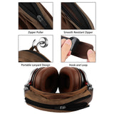 Geekria Medium Hook and Loop Headband Cover + Headband Pad Set / Headband Protector with Zipper / DIY Installation No Tool Needed, Compatible with ATH Bose Beats JBL Hyperx Sony Headphones (Brown)