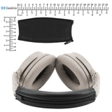Geekria Protein Leather Headband Pad Cover Compatible with Bose QuietComfort, QC45, QC35, QC35 II, QC35 II Gaming, QC25, QC15, QC SE, Headphones Replacement Band (Black)