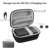 Geekria for Creators Microphone Carrying Case Compatible with DJI Mic 3, Mic 2, Mic Mini, Hollyland Lark MAX 2, Lark MAX Charging Case, Mic Hard Shell Travel Bag with Cable Storage (Black)