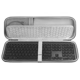 Geekria Keyboard Carrying Case, Hard Shell Travel Bag Compatible with Logitech MX Keys S, MX Keys Advanced Wireless Illuminated, Microsoft Wireless Surface Keyboard WS2-00025 (Dark Grey)