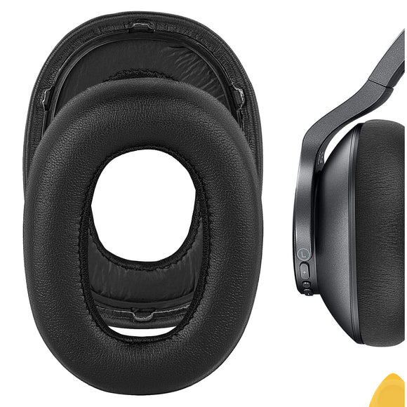 Geekria QuickFit Protein Leather Replacement Ear Pads for AKG N700NC Headphones Ear Cushions, Headset Earpads, Ear Cups Repair Parts (Black)