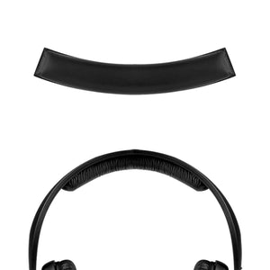 Geekria Protein Leather Headband Pad Compatible with Sennheiser HD202, HD212pro, HD437, HD447, HD457, HD497, Headphones Replacement Band, Headset Head Cushion Cover Repair Part (Black)
