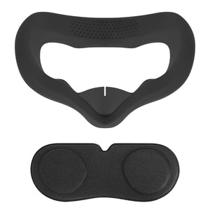 Geekria VR Face Cover and Lens Cover Compatible with Meta Quest 3, Replacement Accessories Fit, Sweat Proof Silicone Face Pad Cover & Face Cushion, Protect VR in Most of Aspects (Black)