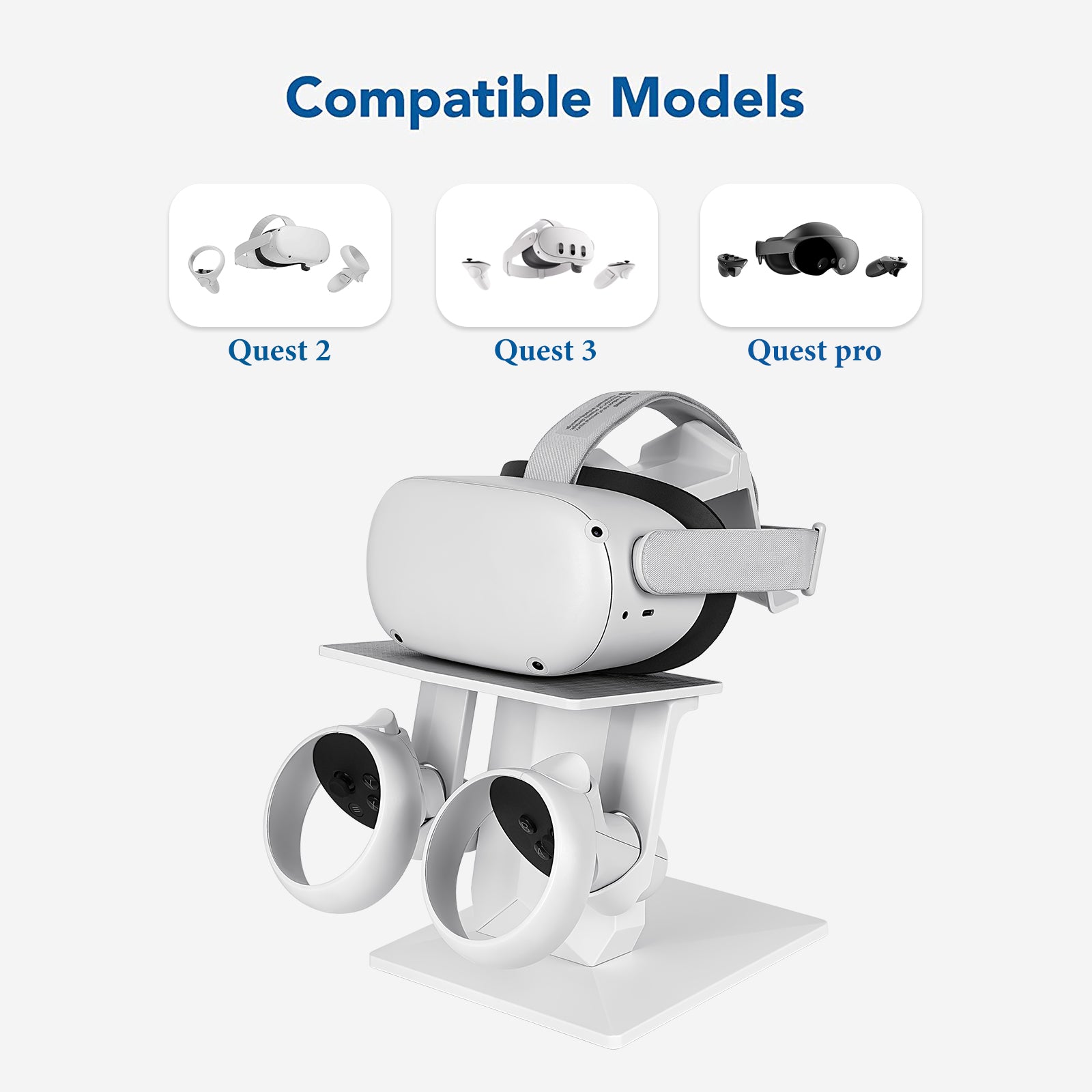 Geekria VR Headset Display Stand, Link Cable Accessories Storage Holde