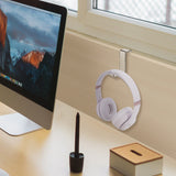 Geekria Acrylic Cubicle Wall Hooks for Headphones, Headphone Hook Holder, Headsets Hanger Compatible with Bose, SONY, Sennheiser, ATH, AKG, JBL, Beats (Clear)