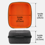 Geekria Shield Case for Large-Sized Over-Ear Headphones, Replacement Hard Shell Travel Carrying Bag with Cable Storage, Compatible with HiFiMAN HE 1000, SHURE SRH440 Headsets (Dark Grey)