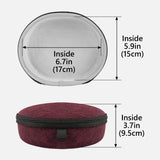 Geekria Shield Headphones Case Compatible with Sony WH-XB900N/H910N/H900N/1000XM6/1000XM4 and More, Replacement Hard Shell Travel Carrying Bag with Cable Storage (Deep Red)