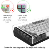Geekria Keyboard Dust Cover, Keypads Cover for 75% Compact 84 Key Keyboard, Compatible with Logitech MX Mechanical Mini, Logitech POP Keys Mechanical, Keychron K2 Keyboard (Clear Acrylic)