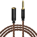 Geekria Apollo 6NOCC 4.4mm Balanced Cable Single Crystal Copper Upgrade Extension cord, 4.4mm Male to Female Replacement Cord for HiFi Headset (4.9ft / 1.5m)
