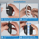 Geekria SNAP Ear Pads Replacement Kit for Beats Studio Pro Headphones, Magnetic Easy Switch Ear Cushions, Exchange Earpads in Seconds, Ear Cups Cover Repair Parts (Black Cooling-Gel, 1 Pair)