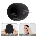 Geekria for Creators Foam Windscreen for 1.6" Diameter Microphones, Antipop Foam Cover, Mic Wind Cover, Sponge Foam Filter Compatible with TZ Stellar x2, Mackie EM-91C, Behringer (Black / 2 Pack)