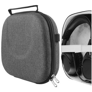 Geekria Shield Headphones Case Compatible with HyperX Cloud Stinger S, Cloud Stinger PS4, Cloud Flight Gaming Case, Replacement Hard Shell Travel Carrying Bag with Cable Storage (Dark Grey)