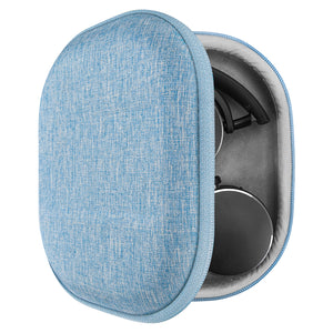 Geekria Shield Headphones Case Compatible with Skullcandy, AKG, EDIFIER, Hard Shell Travel Carrying Bag with Cable Storage (Blue)