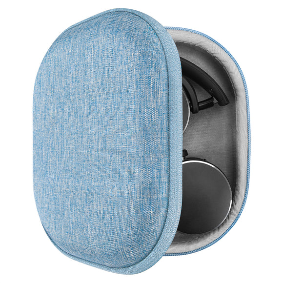 Geekria Shield Headphones Case Compatible with Skullcandy, AKG, EDIFIER, Hard Shell Travel Carrying Bag with Cable Storage (Blue)