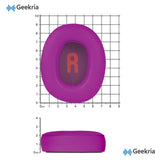 Geekria QuickFit Replacement Ear Pads for JBL JR460 Headphones Ear Cushions, Repair Parts (Rose Red)