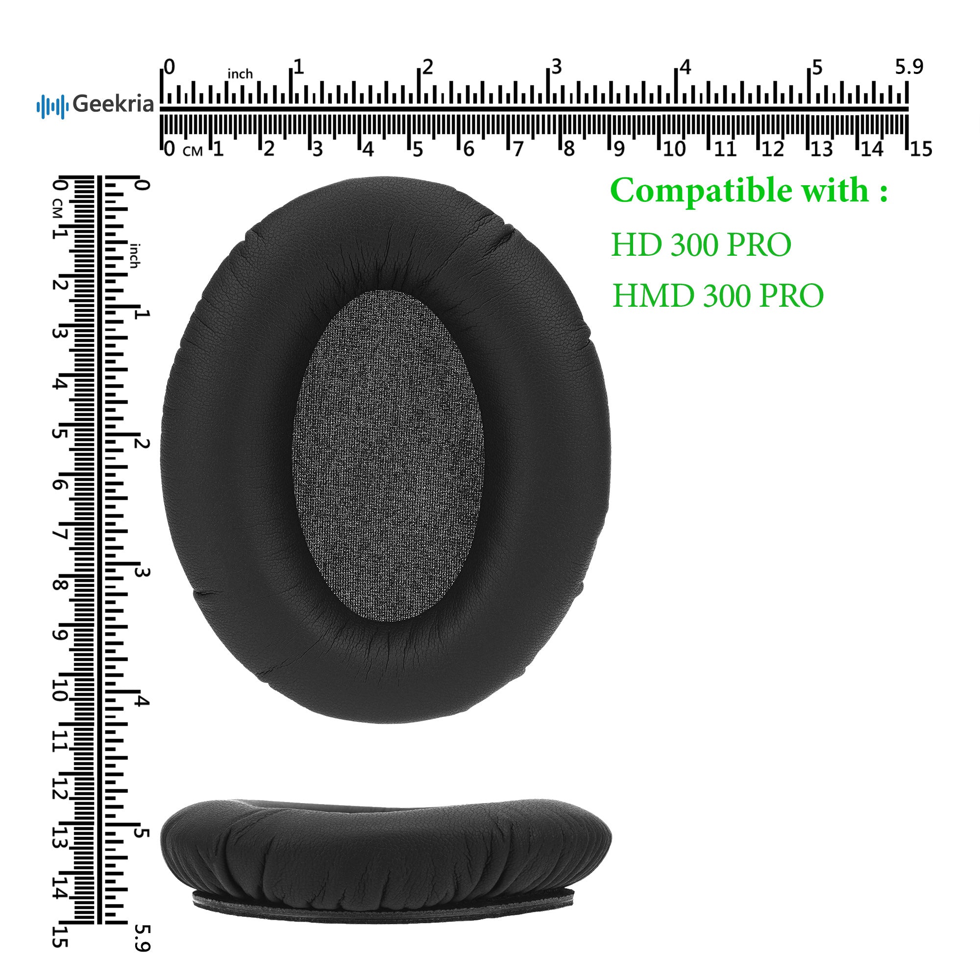 Geekria Vervangende Oorkussens Voor Sennheiser HD300 PRO & HMD300 PRO – Zacht, Duurzaam & Eenvoudig Te Monteren