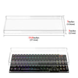 Geekria 90%-96% Keyboard Knob Dust Cover, Clear Acrylic Keypads Cover for 100 Keys Computer Mechanical Wireless Keyboard, Compatible with ASUS ROG Strix Scope II 96, GLORIOUS GMMK 2 96