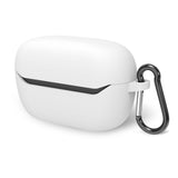 Geekria Silicone Case Cover Compatible with JBL Endurance Race 2 True Wireless Earbuds, Protective Earphones Skin Cover with Keychain Hook, Charging Port Accessible Front LED Visible (White)