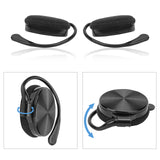 Geekria Wired Clip On Ear Headphones, Portable Hook On Ear Headphones with Microphone and Call Controller Compatible with Desktop Computer, Avoid Headphone Hair (Black)