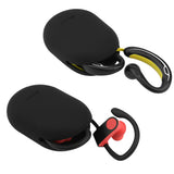 Geekria Earbuds Silicone Case Compatible with Beats PowerBeats, Jabra Sport Pace, SoundSport, In-Ear, Earbud Protection Squeeze Pouch / Pocket Soft Earphone Storage Bag (Black, Size M, 2 Packs)