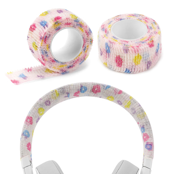Geekria Non-woven Fabric Soft Headband Cover Compatible with Sony WH-1000XM5, Crusher ANC, Hesh 3, Soundcore Life Q20, Sennheiser HD 599, Momentum 4 Headphones (Rainbow/2 Pcs)