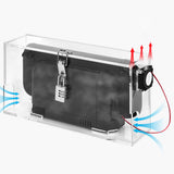 Geekria Cooling Dust Cover Compatible with Nintendo Switch 2/OLED Dock, Child Safety Lock Prevents Kids Gaming, Protect Consoles, with Password Lock, Quiet Cooling Fan, Anti-Scratch