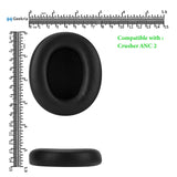 Geekria QuickFit Replacement Ear Pads for Skullcandy Crusher ANC 2 Headphones Ear Cushions, Headset Earpads, Ear Cups Cover Repair Parts (Black)