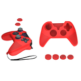 Geekria Handle Protective Cover Compatible with Luna Controller, Anti-Throw Handle Protective Silicone Cover Compatible for Luna Wireless Controller (Red)