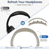 Geekria Replacement Headband Compatible with Sony WH-1000XM3 Headphones, Headband Cushion Cover Repair Parts with Screwdriver & Hinge Clips (Silver)
