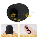 Geekria for Creators Foam Windscreen Compatible with MXL 770x, MXL 990, MXL 990s, MXL 990xl Microphone Antipop Foam Cover, Mic Wind Cover, Sponge Foam Filter (Black / 2 Pack)