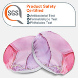 Geekria 2 Pairs Flex Fabric Headphone Ear Covers, Washable Stretchable Earcup Protectors for Large Over-Ear Headsets, Fits 4.1"-6.2" Ear Pads, Gaming Sweat Guards (Size L / Pink Marble)