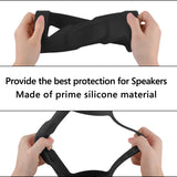 Geekria Silicone Speaker Case Cover Compatible with JBL Charge 5, Charge 4 Case, Protective Waterproof Soft Skin, Replacement Bluetooth Speakers Travel Carrying Sleeve with Shoulder Strap (Black)