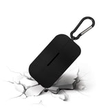 Geekria Silicone Case Cover Compatible with AKG N400 True Wireless Earbuds Protective Charger Carrying Case, Wireless Earphones Skin Cover with Keychain Hook, Charging Port Accessible (Black)