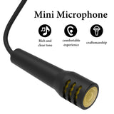 Geekria Mini Microphone, Mic Microphone for Singing, Mini Karaoke Microphone, Space-Saving, 3.5MM Audio Connector, Suitable for Laptops, Mobile Devices. (Black)