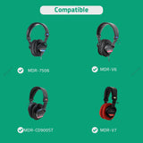 Geekria Leatherette Replacement Ear Pads for SONY MDR-7506, MDR-V6, MDR-V7, MDR-CD900ST Headphones Ear Cushions, with Video Guide (Black)
