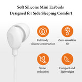 Geekria Sleeping Headphones for Side Sleepers, USB-C Wired Soft Silicone In-Ear Earbuds with Mic & Volume Control, Noise Cancelling Earphones for Sleep, Travel & Meditation (3.9FT)