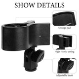 Geekria for Creators Universal Microphone Clip Holder, Adjustable Mic Mount with 5/8" Male to 3/8" Female Screw Adapter, Compatible with Audio-Technica AT2020, Shure SM58S (Black)