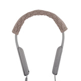 Geekria 2PCS In-Ear Knit Fabric Headband Cover Compatible with Sony WI-1000XM2, WI-1000X, WI-C400, Bluetooth Wireless Stereo Headset Headphones, Head Cushion Pad Protector (Light Brown)